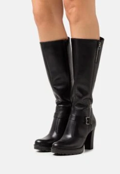 Pier One Leather- Botas De Tacón - Black