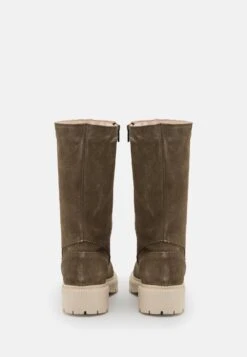 Pier One Leather Winter Boot - Botas - Khaki -StepStyle 60e648fddcec4a66a5792e11ab31f968