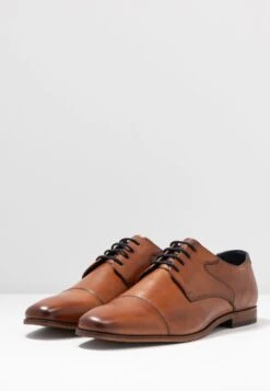 Pier One Leather - Zapatos Con Cordones - Cognac -StepStyle 6adc8a15fcba42609cfaac073b602468