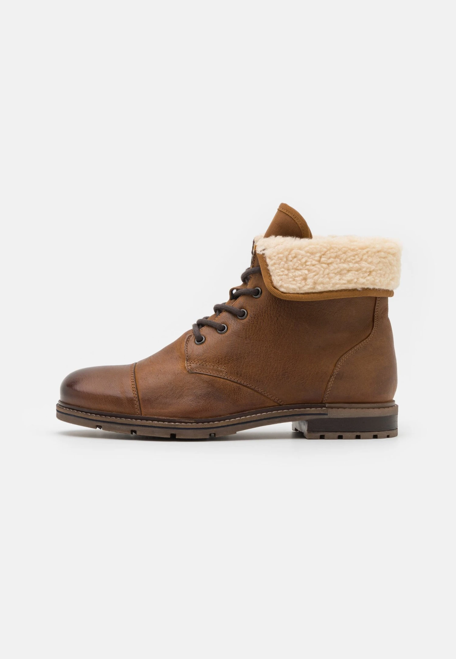 Pier One Leather - Botines Con Cordones - Camel 1 Pier One Leather - Botines Con Cordones - Camel
