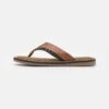 Pier One Leather - Sandalias De Dedo - Cognac