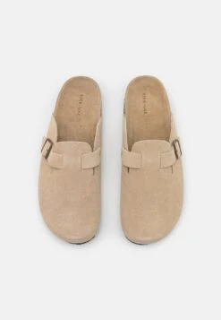 Pier One Leather Unisex - Pantuflas - Beige -StepStyle fb9c0aed91d14aa2a90f9e1af6a1df5d