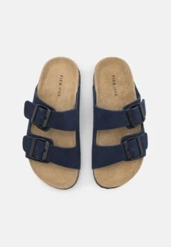 Pier One Leather Unisex - Pantuflas - Dark Blue -StepStyle feb43abb471d45779a9fed9dbe6c4c2c